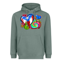 Sage western leopard puerto rico   hearts Heavyweight Hoodie - AdoDesignShop