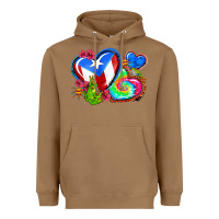 Toasted Coconut western leopard puerto rico   hearts Heavyweight Hoodie - AdoDesignShop