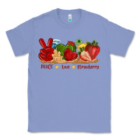Colony Blue peace love strawberry with summer Classic Tee - texasbilliewilder