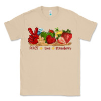 Mushroom peace love strawberry with summer Classic Tee - texasbilliewilder