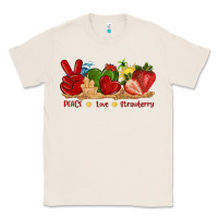 Natural peace love strawberry with summer Classic Tee - texasbilliewilder