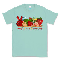 Seafoam peace love strawberry with summer Classic Tee - texasbilliewilder