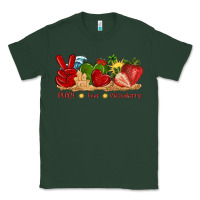 Sports Green peace love strawberry with summer Classic Tee - texasbilliewilder