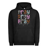 Pigment Black pray on it pray over it pray through it Urban Hoodie - NancyCooperArtShop