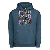 Pigment Midnight Navy pray on it pray over it pray through it Urban Hoodie - NancyCooperArtShop