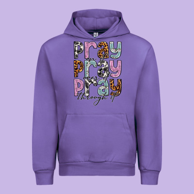 Pray On It Pray Over It Pray Through It Urban Hoodie Designed By Nancycooperartshop