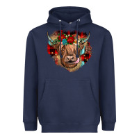 Navy christmas cow gemstone Heavyweight Hoodie - JahusDesignShop