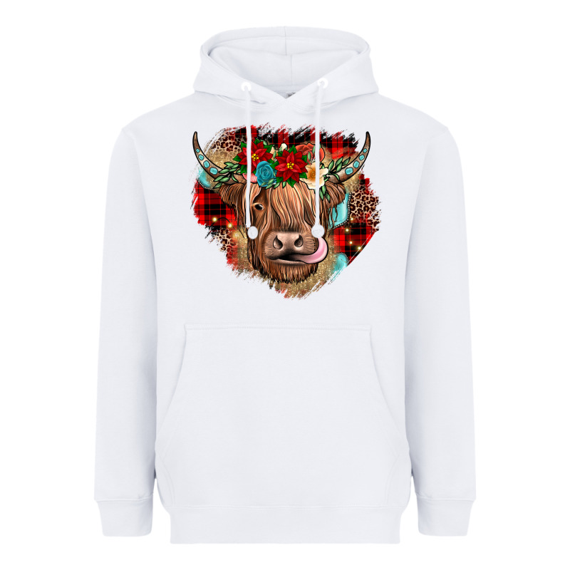 Christmas Cow Gemstone Heavyweight Hoodie by JahusDesignShop | Teevron
