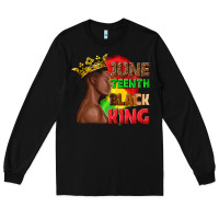 Black juneteenth black king Long Sleeve Tee - texasbilliewilder