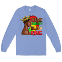 Colony Blue juneteenth black king Long Sleeve Tee - texasbilliewilder