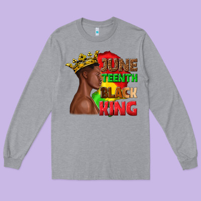Long Sleeve Tee juneteenth black king