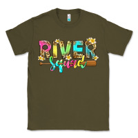 Army Green river squad with leopard Classic Tee - texasbilliewilder