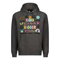 Charcoal Heather god is so much bigger than malia Premium Hoodie - MaliasSmallBusiness