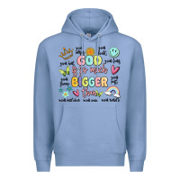 Colony Blue god is so much bigger than malia Premium Hoodie - MaliasSmallBusiness