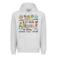 Dove Grey god is so much bigger than malia Premium Hoodie - MaliasSmallBusiness