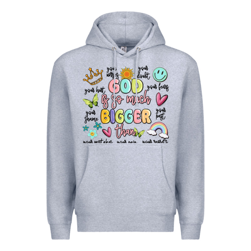 God Is So Much Bigger Than Malia Premium Hoodie by MaliasSmallBusiness | Teevron