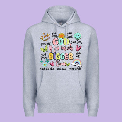God Is So Much Bigger Than Malia Premium Hoodie Designed By Maliassmallbusiness