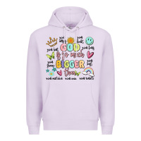 Lilac god is so much bigger than malia Premium Hoodie - MaliasSmallBusiness