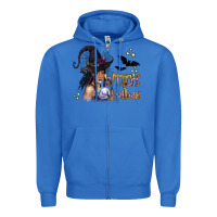 True Royal Black Witch Vibes Zipper Hoodie - texasbilliewilder
