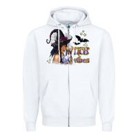 Black Witch Vibes Zipper Hoodie | Teevron