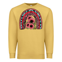 Antique Gold valentines sunflower rainbow Premium Sweatshirt - JahusDesignShop