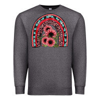 Charcoal Heather valentines sunflower rainbow Premium Sweatshirt - JahusDesignShop