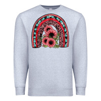 Heather Grey valentines sunflower rainbow Premium Sweatshirt - JahusDesignShop