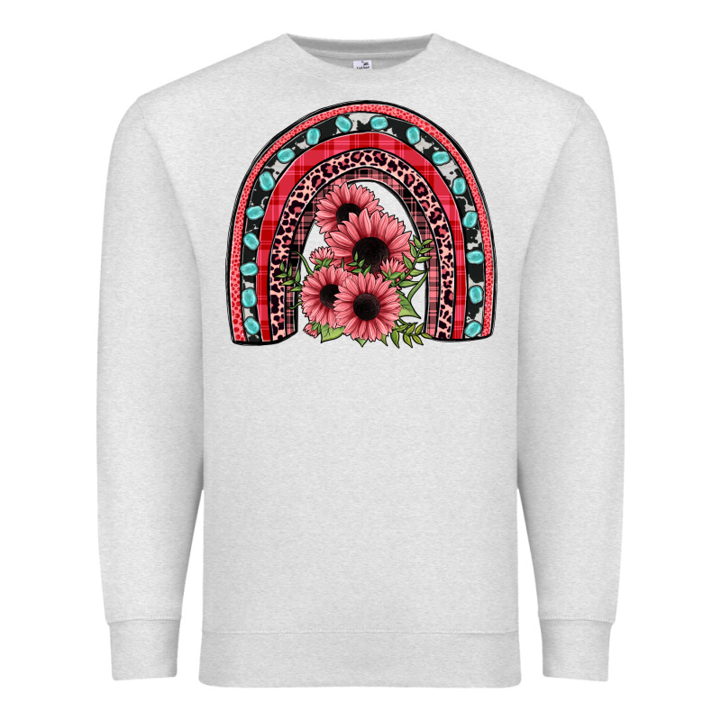 Valentines Sunflower Rainbow Premium Sweatshirt by JahusDesignShop | Teevron