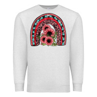 Oatmeal Heather valentines sunflower rainbow Premium Sweatshirt - JahusDesignShop