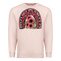 Pale Pink valentines sunflower rainbow Premium Sweatshirt - JahusDesignShop