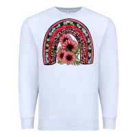 White valentines sunflower rainbow Premium Sweatshirt - JahusDesignShop