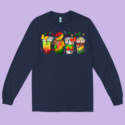 Long Sleeve Tee juneteenth coffee cups