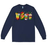 Navy juneteenth coffee cups Long Sleeve Tee - texasbilliewilder