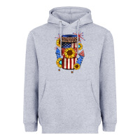 Heather Grey 4th of july coffee cup Heavyweight Hoodie - JahusDesignShop