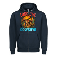 Navy long live the cowboys Zipper Hoodie - Zillion Design Studio