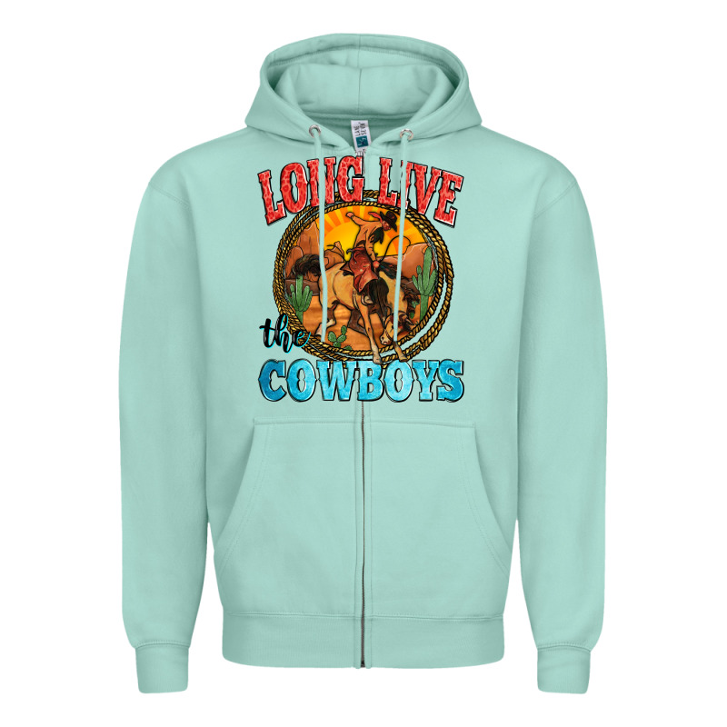 Long Live The Cowboys Zipper Hoodie by Zillion Design Studio | Teevron