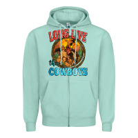 Seafoam long live the cowboys Zipper Hoodie - Zillion Design Studio