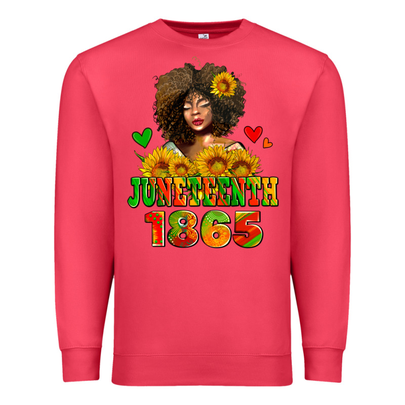 Afro Woman Juneteenth 1865 Premium Sweatshirt by AdoDesignShop | Teevron