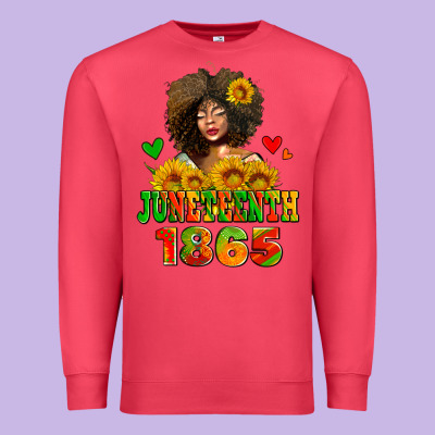 Afro Woman Juneteenth 1865 Premium Sweatshirt Designed By Adodesignshop
