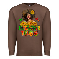 Chestnut afro woman juneteenth 1865 Premium Sweatshirt - AdoDesignShop