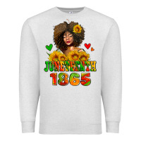 Oatmeal Heather afro woman juneteenth 1865 Premium Sweatshirt - AdoDesignShop