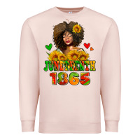 Pale Pink afro woman juneteenth 1865 Premium Sweatshirt - AdoDesignShop