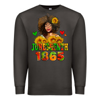 Smoke afro woman juneteenth 1865 Premium Sweatshirt - AdoDesignShop