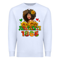 White afro woman juneteenth 1865 Premium Sweatshirt - AdoDesignShop