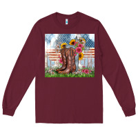 Burgundy christian western Long Sleeve Tee - Zillion Design Studio