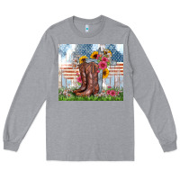 Heather Grey christian western Long Sleeve Tee - Zillion Design Studio