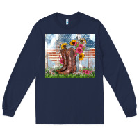 Navy christian western Long Sleeve Tee - Zillion Design Studio