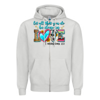 Dove Grey let all that you do be done in love Zipper Hoodie - Zillion Design Studio
