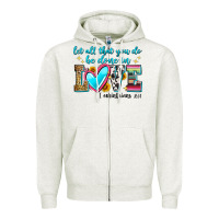 Oatmeal Heather let all that you do be done in love Zipper Hoodie - Zillion Design Studio