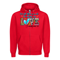Red let all that you do be done in love Zipper Hoodie - Zillion Design Studio